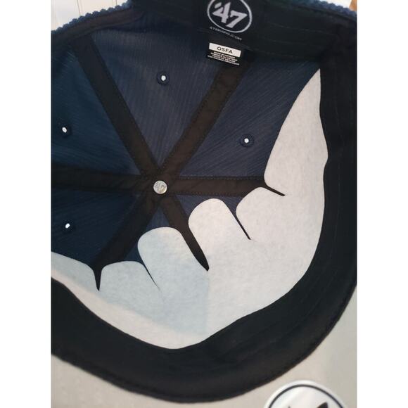 Dallas Mavericks Hat Cap Corduroy Clean Up Strap Back Strapback Blue '47 Brand - Picture 5 of 7